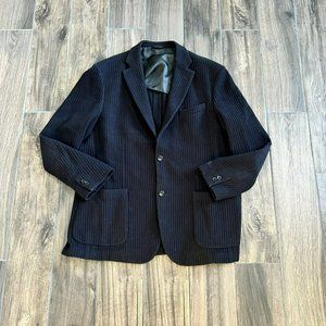 breschi wool cashmere blazer G. Manzoni Size Large Black navy